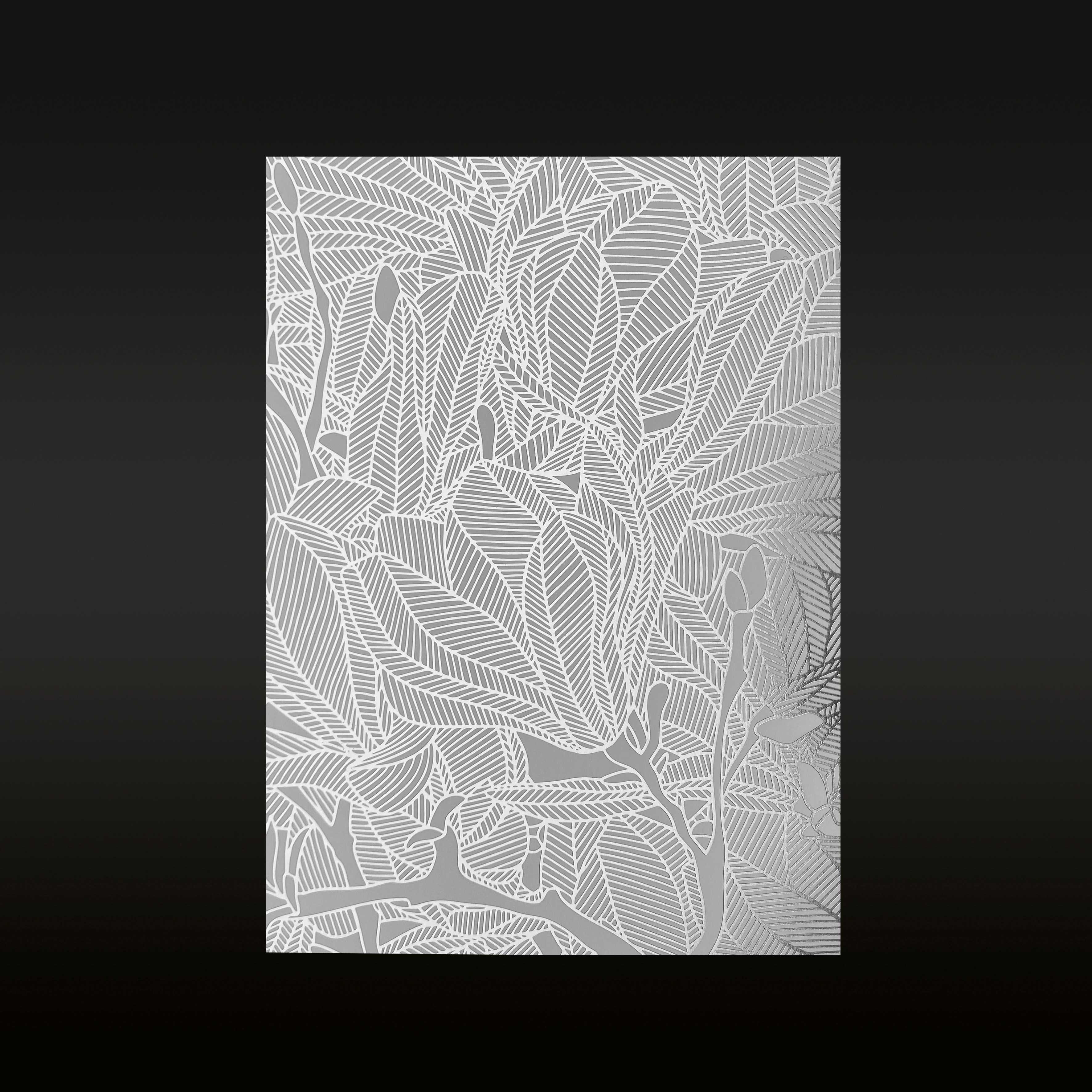 GRUSSKARTE-Wanddekoration gardenmagnolia (silber / weiß) 