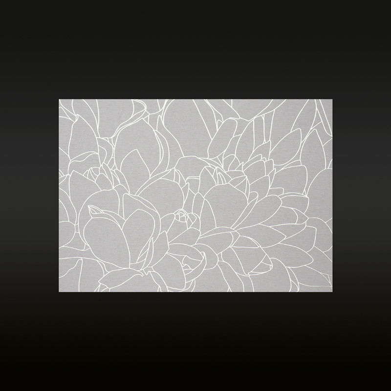 GRUSSKARTE-Wanddekoration lilymagnolia (silber / weiß)